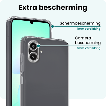 Forterra Samsung A07 Hoesje Siliconen Backcover Lichtgewicht - Transparant