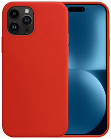 Forterra iPhone 15 Pro Max Hoesje Siliconen Backcover Lichtgewicht - Rood