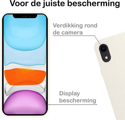 Forterra iPhone XR Hoesje Siliconen Backcover Lichtgewicht - Wit