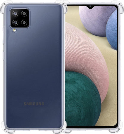 Forterra Samsung A12 Hoesje Shockproof Backcover Siliconen - Transparant