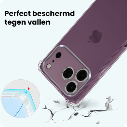 Forterra iPhone 18 Pro Hoesje Shockproof Backcover Siliconen - Transparant