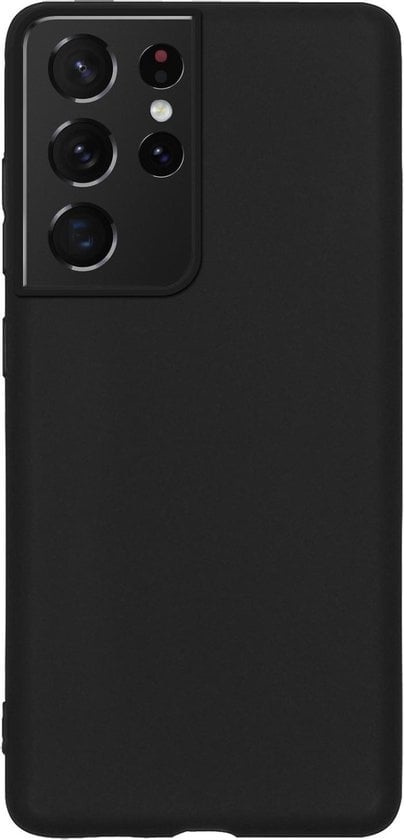 Forterra Samsung S21 Ultra Hoesje Siliconen Backcover Lichtgewicht - Zwart