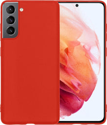Forterra Samsung S21 Hoesje Siliconen Backcover Lichtgewicht - Rood