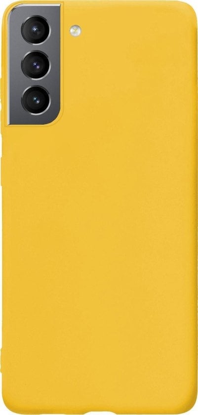 Forterra Samsung S21 Hoesje Siliconen Backcover Lichtgewicht - Geel