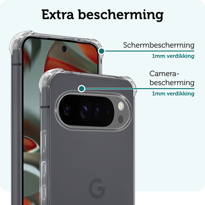 Forterra Google Pixel 10 Pro XL Hoesje Shockproof Backcover Siliconen - Transparant