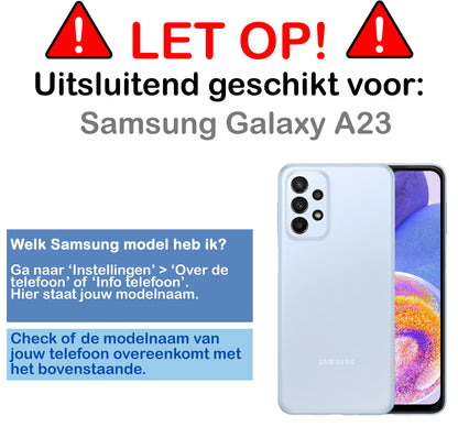 Forterra Samsung A23 Hoesje Siliconen Backcover Lichtgewicht - Wit