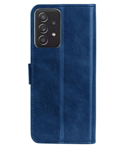 Forterra Samsung A52/A52s 5G Hoesje Bookcase Cover met Kaarthouder - Donkerblauw