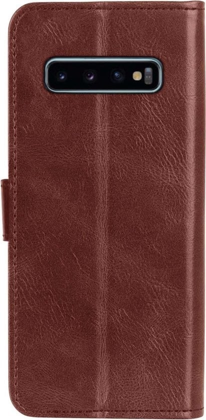 Forterra Samsung S10 Hoesje Bookcase Cover met Kaarthouder - Bruin