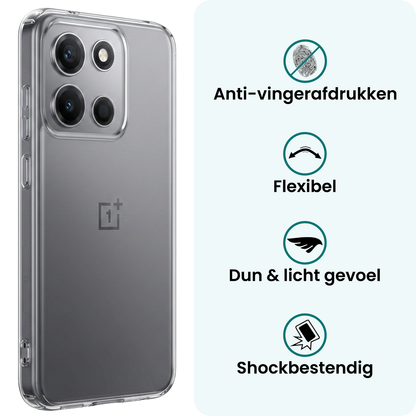 Forterra OnePlus Nord 6 Hoesje Siliconen Backcover Lichtgewicht - Transparant