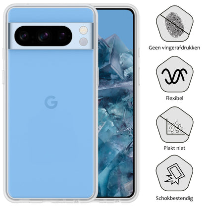 Forterra Google Pixel 8 Pro Hoesje Siliconen Backcover Lichtgewicht - Transparant