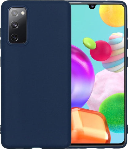 Forterra Samsung A41 Hoesje Siliconen Backcover Lichtgewicht - Donkerblauw