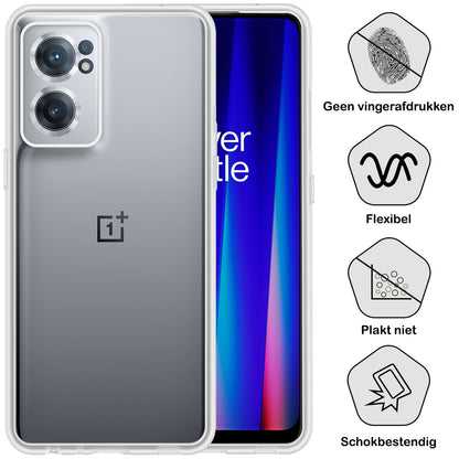 Forterra OnePlus Nord CE 2 Hoesje Siliconen Backcover Lichtgewicht - Transparant