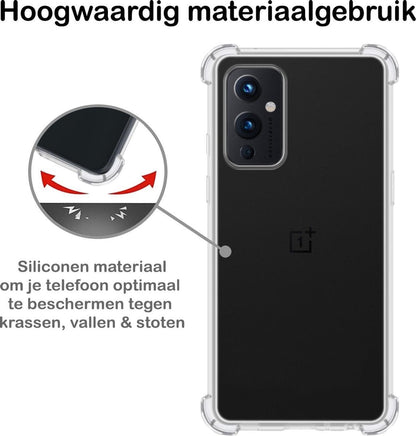 Forterra OnePlus 9 Hoesje Shockproof Backcover Siliconen - Transparant