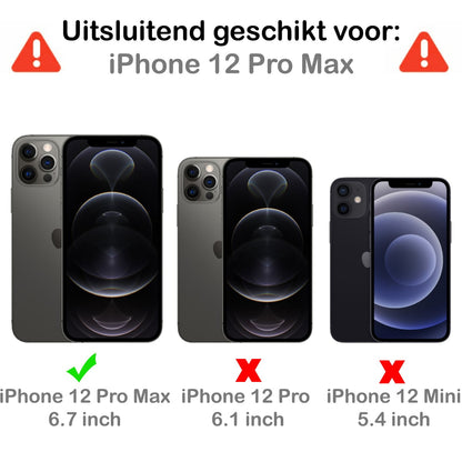 Forterra iPhone 12 Pro Max Screenprotector Gehard Glas met Installatieframe