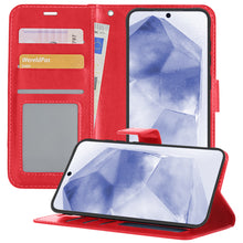 Forterra Samsung A55 Hoesje Bookcase Cover met Kaarthouder - Rood