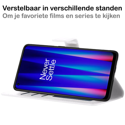 Forterra OnePlus Nord CE 2 Lite Hoesje Bookcase Cover met Kaarthouder - Wit