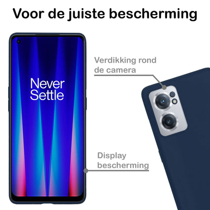 Forterra OnePlus Nord CE 2 Hoesje Siliconen Backcover Lichtgewicht - Donkerblauw