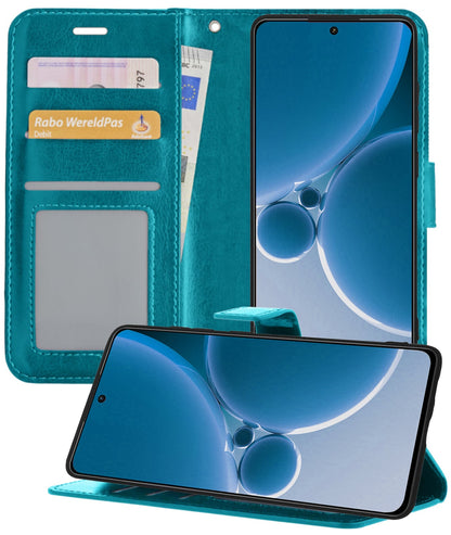 Forterra OnePlus Nord 3 Hoesje Bookcase Cover met Kaarthouder - Turquoise
