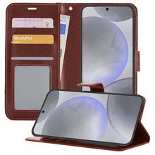 Forterra Samsung S24 Plus Hoesje Bookcase Cover met Kaarthouder - Bruin