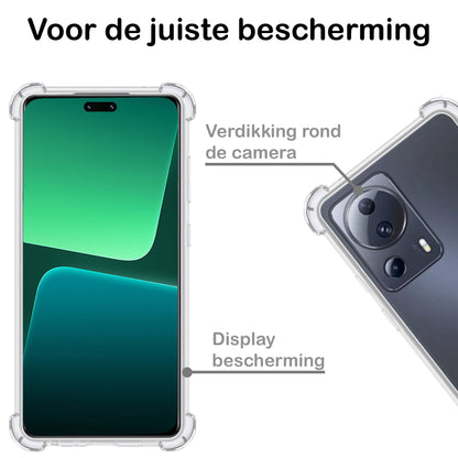 Forterra Xiaomi 13 Lite Hoesje Shockproof Backcover Siliconen - Transparant