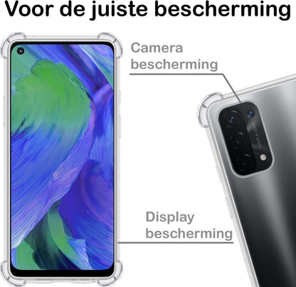 Forterra OPPO A54 5G Hoesje Shockproof Backcover Siliconen - Transparant