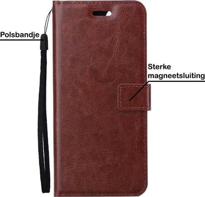 Forterra Samsung A22 5G Hoesje Bookcase Cover met Kaarthouder - Bruin