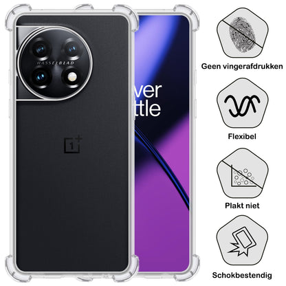 Forterra OnePlus 11 Hoesje Shockproof Backcover Siliconen - Transparant
