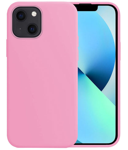 Forterra iPhone 14 Plus Hoesje Siliconen Backcover Lichtgewicht - Lichtroze