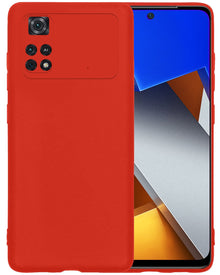 Forterra Poco M4 Pro 4G Hoesje Siliconen Backcover Lichtgewicht - Rood