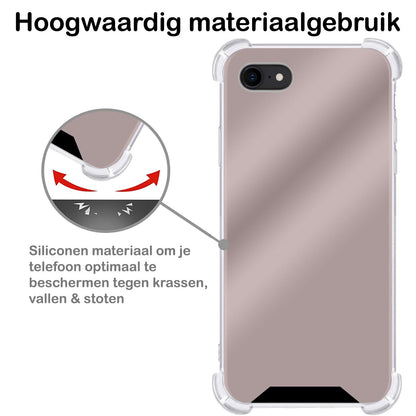 Forterra iPhone SE 2022 Hoesje Shockproof Backcover Siliconen - Rosé goud