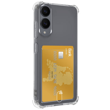 Forterra Samsung S25 Edge Hoesje Kaarthouder Backcover Shockproof - Transparant