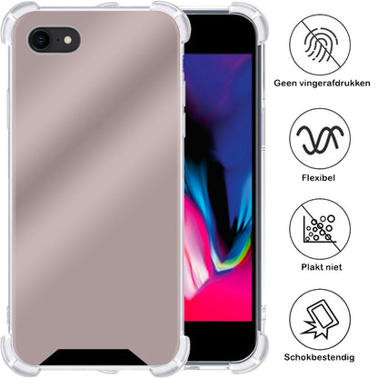 Forterra iPhone SE 2022 Hoesje Shockproof Backcover Siliconen - Rosé goud