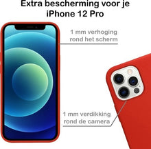 Forterra iPhone 12 Pro Max Hoesje Siliconen Backcover Lichtgewicht - Rood