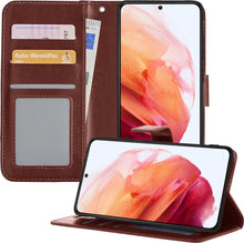 Forterra Samsung S21 Hoesje Bookcase Cover met Kaarthouder - Bruin