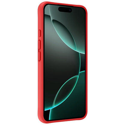 Forterra iPhone 16 Pro Hoesje Siliconen Backcover Lichtgewicht - Rood
