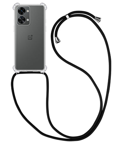 Forterra OnePlus Nord 2T Hoesje met Koord Backcover Shockproof - Transparant