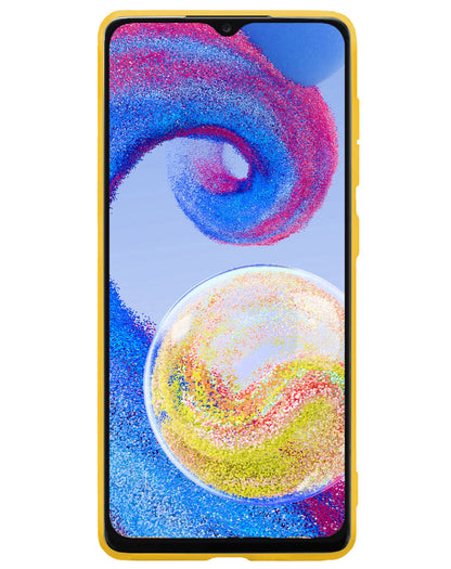 Forterra Samsung A04s Hoesje Siliconen Backcover Lichtgewicht - Geel