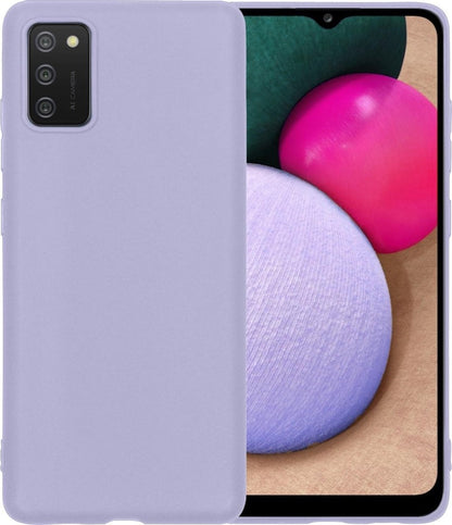 Forterra Samsung A02s Hoesje Siliconen Backcover Lichtgewicht - Lila