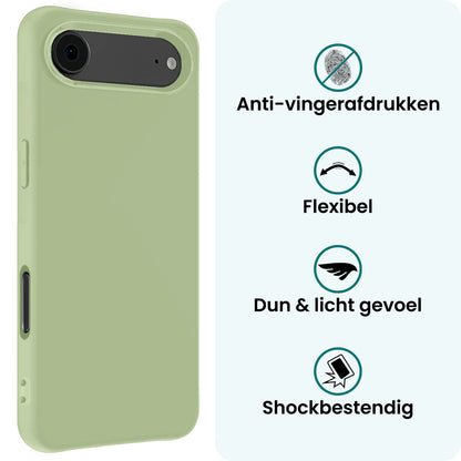 Forterra iPhone Air Hoesje Siliconen Backcover Lichtgewicht - Groen