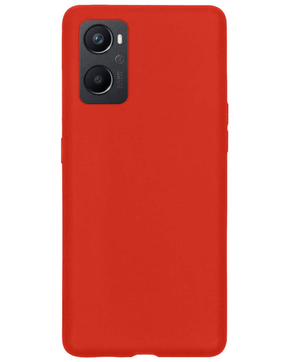 Forterra OPPO A76 Hoesje Siliconen Backcover Lichtgewicht - Rood
