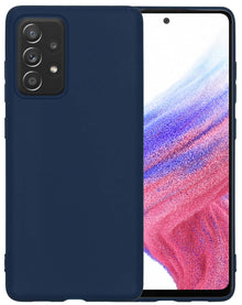 Forterra Samsung A53 Hoesje Siliconen Backcover Lichtgewicht - Donkerblauw