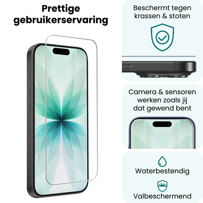 Forterra iPhone 17 Screenprotector Gehard Glas - Full Screen