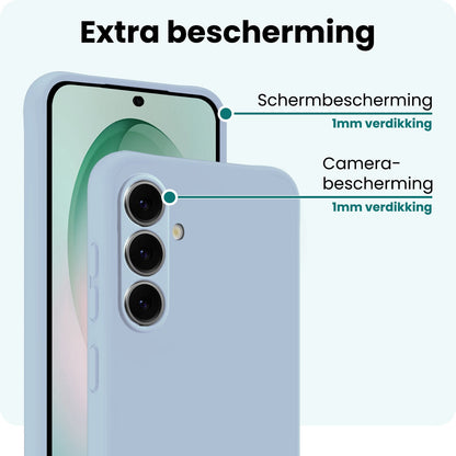 Forterra Samsung S26 Plus Hoesje Siliconen Backcover Lichtgewicht - Lichtblauw