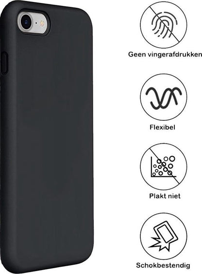 Forterra iPhone 6/6s Hoesje Siliconen Backcover Lichtgewicht - Zwart