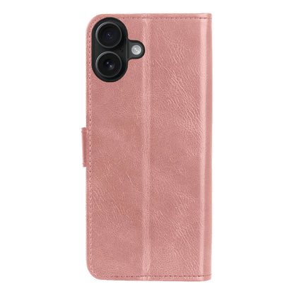 Forterra iPhone 16 Plus Hoesje Bookcase Cover met Kaarthouder - Rosé goud