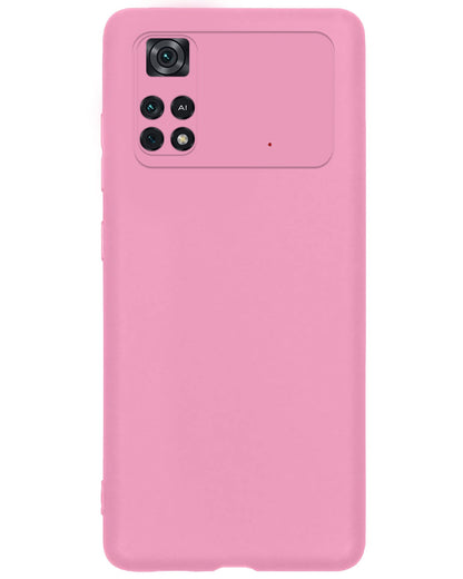 Forterra Poco M4 Pro 4G Hoesje Siliconen Backcover Lichtgewicht - Lichtroze