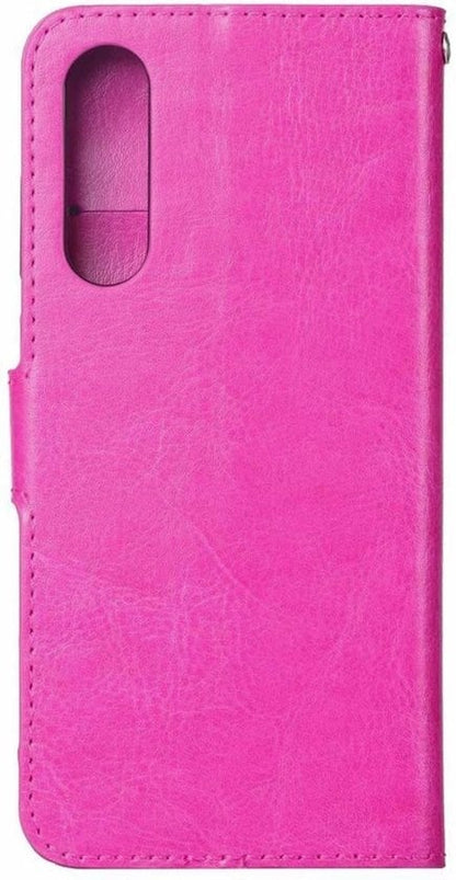 Forterra Samsung Galaxy A50 Hoesje Bookcase Cover met Kaarthouder - Donkerroze