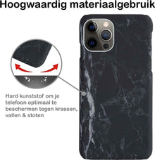 Forterra iPhone 11 Pro Hoesje Marmer Hard Case Cover - Zwart