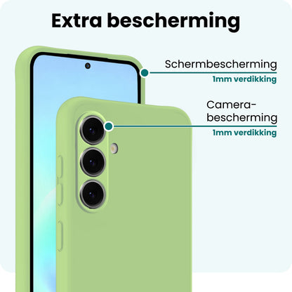 Forterra Samsung A57 Hoesje Siliconen Backcover Lichtgewicht - Groen