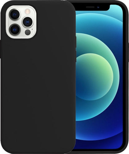 Forterra iPhone 12 Pro Hoesje Siliconen Backcover Lichtgewicht - Zwart